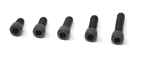 Five rugged alloy steel 1/4-20 hex socket head cap screws from the 50 Piece Sae 1/4 20 Hex Socket Head Cap Screw Assortment Set.