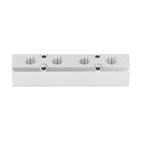 Heavy Duty Aluminum Pneumatic Manifold Block With G1/2 Inlet And G1/4 Outlet showing multiple threaded openings
