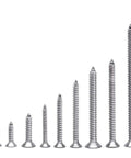 Tough As Nails Number 8 By 1 Inch 304 Stainless Steel Wood Screws 100 Piece Pack variety of sizes in order