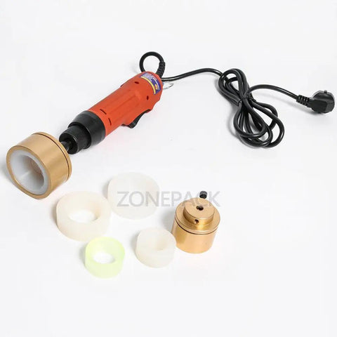 Rock Solid Handheld Bottle Capping Machine With Adjustable 10 To 50 MM Screw Cap Sealer 110V Electric Capper Tool with accessories.