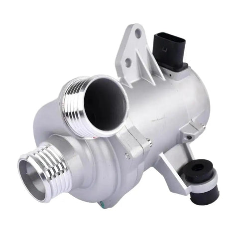 Premium Water Pump For Bmw 1 Series E81 E87 E88 E90 And More Coolant System Replacement Part 11517586929 close-up view showing smooth metal finish and inlet.