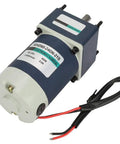 High Power Dc Geared Motor With Hella Robust Metal Gears And Badass Torsion Capability For Effortless Adjustable Speed Control On Pro Grade Builds Reaching Eighty Five Rpm On Twenty Four Volts, 24V motor with wires.