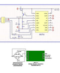 Diagram of HX711 ADC module wiring for Digital Load Cell Weight Sensor Kit with circuit and connection points.