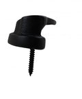 Kickass Black Wrought Iron Drawer Pulls Rock Solid Rust Resistant Powder Coat Finish 3.25 Inch Center Cup Bin Cabinet Hardware Smooth Grip Pack Of Six Built Tough close-up of a single antique black wrought iron pull with a screw