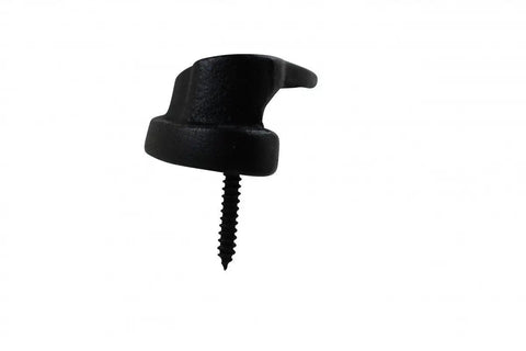 Kickass Black Wrought Iron Drawer Pulls Rock Solid Rust Resistant Powder Coat Finish 3.25 Inch Center Cup Bin Cabinet Hardware Smooth Grip Pack Of Six Built Tough close-up of a single antique black wrought iron pull with a screw