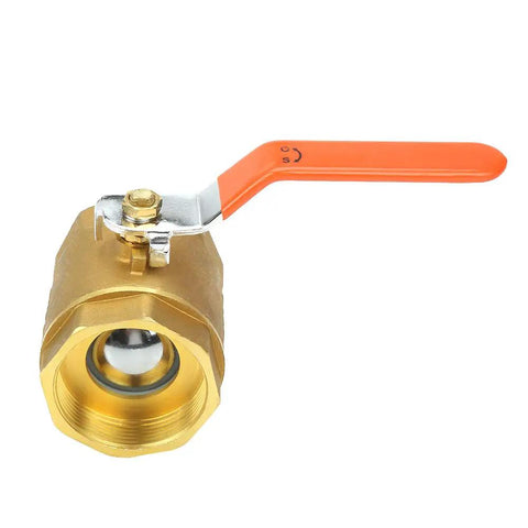Old School Rugged Brass Ball Valve For Water Oil And Gas Lines With Smooth Quarter Turn Handle and No Frills Corrosion Resistance
