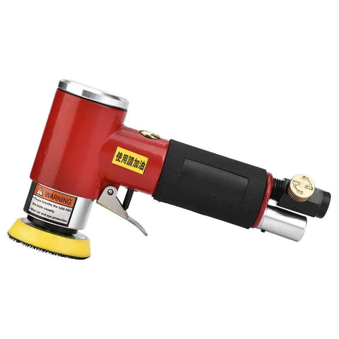Three Inch Pneumatic Angle Grinder And Eccentric Air Polisher For Smooth Sanding And Oxidation Removal lightweight tool with yellow pad