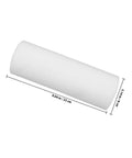 High Quality Small Sponge Paint Roller Head For Nailing Tight Corners And Cabinet Trim Edges With Knockout Finish For Latex Or Oil Based Household Paint Jobs Compact Design For Quick Touch Ups, white foam roller head with measurements.