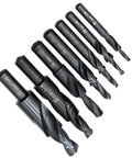 HSS cobalt two-stage step drill bit set for metal drilling; Amazon brand with several spiral bits