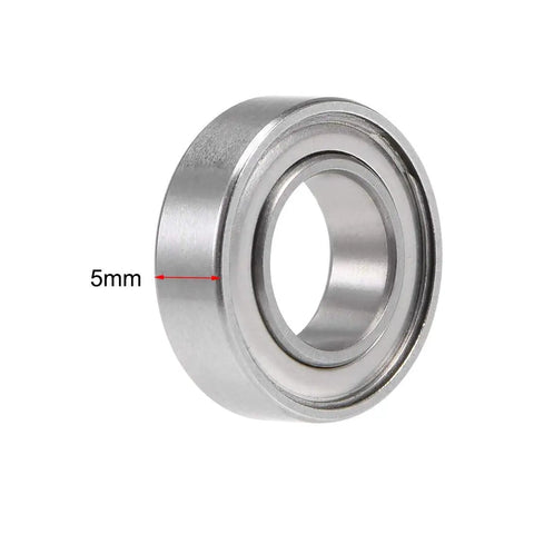 S689ZZ Stainless Steel Ball Bearing 9X17X5MM Double Shielded Corrosion Proof ABEC ONE profile showing 5mm thickness.