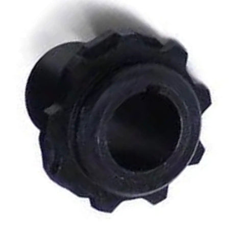 Replacement 4111595-01 Cam Stack Gear for Viking Tractors and Lawn Equipment, top view of gear with notched edges visible.