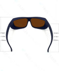 Heavy Duty Laser Safety Glasses Bring Top Shelf OD Four Plus Protection with detailed sizing for optimal fit and heavy duty use.