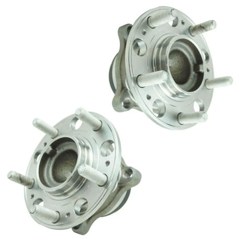 Heavy Duty Wheel Hub Bearing Front Rear 4Pc Direct Fit Kit Compatible With Buick Enclave Chevy Traverse Gmc Acadia showing aluminum hub assemblies with bolts.
