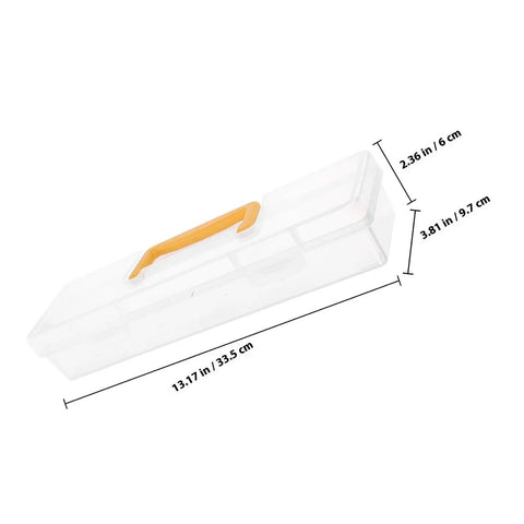 Heavy Duty Small Parts Organizer Box Built Tough Plastic Tool Caddy With Grippy Handle And Snappy Dividers dimensions 13.17 x 2.36 x 3.81 inches