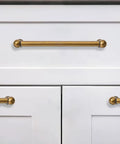 Heavy Duty Zinc Alloy Cabinet Pulls Built To Last Featuring Smooth Operation Antique Brass Hardware Top Shelf Fixtures Solid 12 Inch Center Handles for kitchen drawers.