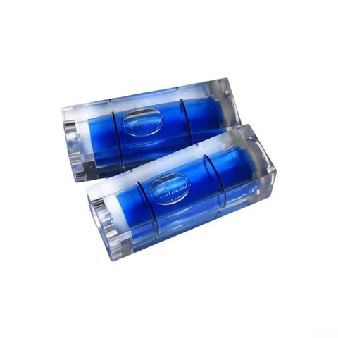 for acrylic Plastic for spirit Level 29mm Green Blue Pair for(Green) in blue color, showing two bubble levels side by side.