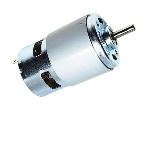 Hardcore 775 DC Motor With Precision Ball Bearings Tough As Nails High Torque And Ridiculous 11000 RPM Spin, 42mm housing, 5mm shaft.