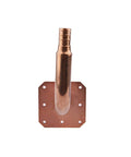 Pack Of 10 PEX Copper Stub Out Elbows With Wall Flange, 1/2 Inch Nominal, 8 Inch Length, Crimp Connection, Lead Free Copper, ASTM F1807 F877 Compliant