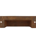 Badass Vintage Cast Iron Cup Drawer Pulls With Rugged Rustic Patina, Solid Heavy Duty Cabinet Hardware Handles Dang Good For Kitchen Pantries And Furniture, Set Of Ten, front view showing single rustic cup pull.