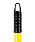 Close-up of the black grip handle of the All Purpose Shrub Rake With A 36 Inch Lightweight Fiberglass Handle And A 9 Inch Steel Tine Head