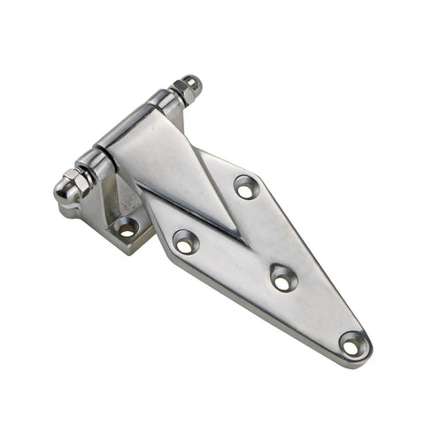 Heavy Duty Stainless Steel Door Hinge For Freezer Refrigerator And Commercial Ovens Featuring Secure Gate Locks Built Like A Tank Top Shelf Gear For Smooth Swap Outs No Drama Needed, angled view showing robust design.