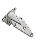 Heavy Duty 304 Stainless Steel Hinge For Freezer Refrigerator And Oven Doors, sturdy metal construction, bolt attachments, industrial design.