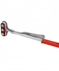 Dual Head Magnetic Safety Gripper For Metal Fabrication, Tough As Nails Magnetic Jaw Tool For Punch Press Work, Durable Carbon Steel Construction, 3 Kg Suction Weight, Fast Grab, Reliable Pickup And Secure Workpiece Handling. Carbon steel magnetic pickup tool with red handle