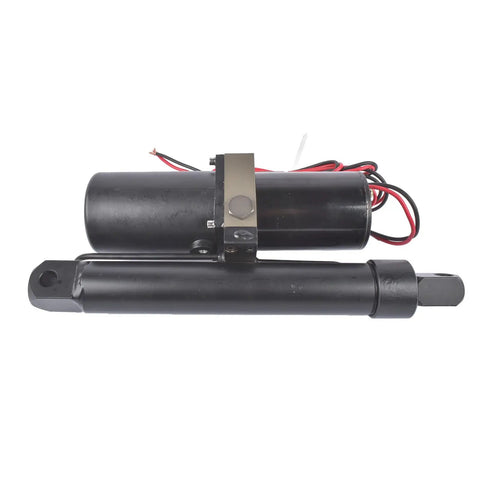 Big Hitter 12V Hydraulic Linear Actuator With 8 Inch Stroke And 1700 Lbs Max Thrust for heavy equipment, featuring a compact design.