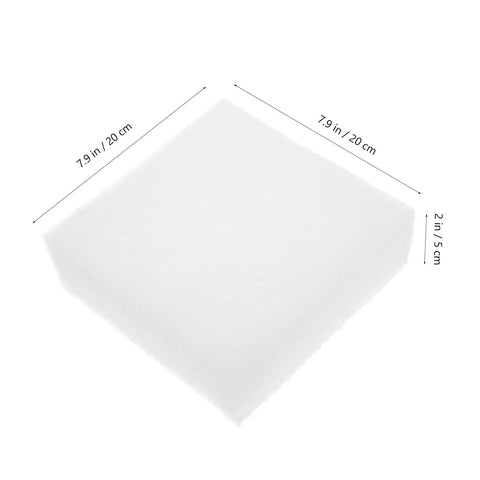 Rock Solid White Eva Foam Board Two Piece Flexible Packing Inserts With Grid Cutouts Cushion Sheets for 7.9x7.9x2 inch use.