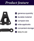 Product feature overview of Heavy Duty Black Pant Hook And Eye Quick Fix Sewing Kit Set, highlighting durability and compact size.