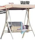 Durable Waterproof Replacement Canopy Top For Outdoor Porch Swing 75 By 47 By 9 Inches Beige Sun Shield Awning Cover Made From 210D Oxford Cloth Refresh Your Swing With A Sturdy Weatherproof Shade Easy Install