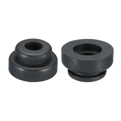 Heavy Duty Black Rubber Mounting Feet Four Pack Anti Vibration Shock Absorber Pads for Refrigeration Compressor, showing rubber pads.