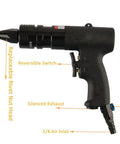 Straight Up Reliable Heavy Duty Adjustable Speed Pneumatic Rivet Nut Gun With Quick Swap Self Locking Tips And Built Tough Industrial Design for fastener setup on steel panels.
