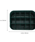 Top view of Slick Multi Compartment Heavy Duty Plastic Drawer Storage Container With Secure Top for organizing socks and undies.