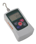 Top Shelf Digital Force Gauge 30N To 300N Handheld Push Pull Tester showing a digital display with buttons for unit settings.