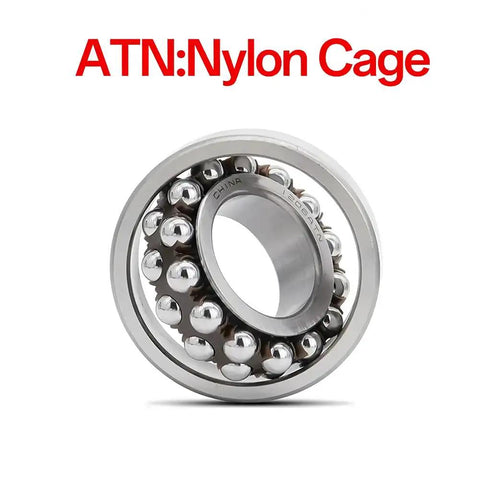 Pro Level 1306 Double Row Self Aligning Ball Bearings 30Mm By 72Mm By 19Mm Hardened Chrome Steel Caged Design side view of bearing with ball elements.