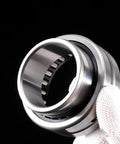 Heavy Duty NA And RNA Series Single Row Needle Roller Bearing engineered for knockout speed, shown from side, premium steel finish.