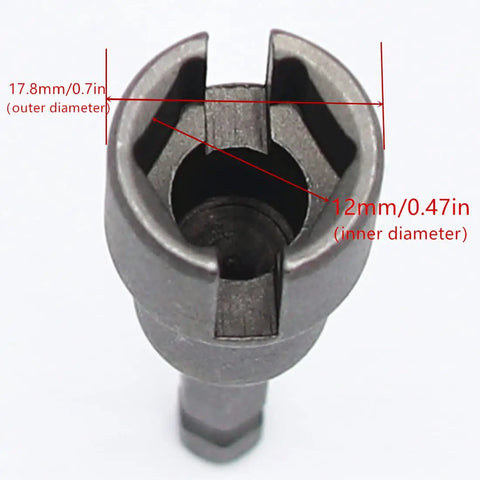 Close-up of 4 Piece Heavy Duty Wing Nut Socket Set with 12mm inner diameter for quick bolt removal and installation.