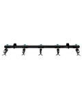 Heavy Duty Wall Mount Ski Rack That Locks Up To Five Pairs Smoothly keeps ski gear secure with rubberized hooks.