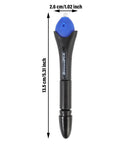 Instant Uv Repair Pen With Built In Led Light For Five Second Quick Fix Liquid Plastic Welder Dries Clear Heavy Duty Grip Fix It On The Fly Tool showing dimensions and grip design.