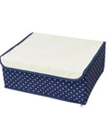 Grid Multi Compartment Underwear Storage Box Oxford Cloth Closet Organizer Collapsible Fabric Drawers Bins with polka dots