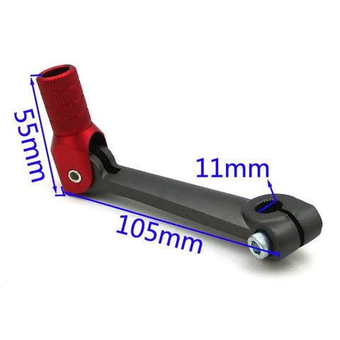Short Gear Shift Lever Shifter For 50cc To 250cc Pit Dirt Bikes, Durable Aluminum Upgrade, 105mm length, 11mm mount