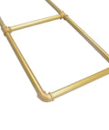Ceiling Mount Gold Shelf Bracket Set For Kitchen Three Pairs U Shape Pipe Brackets In Gold Finish Built For DIYers Planks Not Included