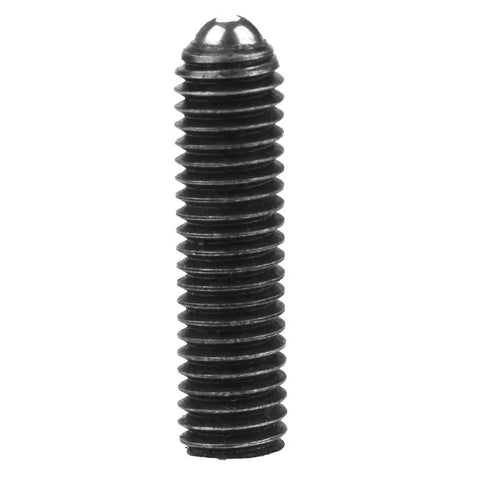 10 Pcs M8 Ball Spring Plungers Set Hardened Carbon Steel Hex Socket, close-up of single plunger with spiral threads.
