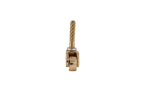 Heavy Duty Brass Furniture Casters With Slick Rolling Swivel Wheels And Quick Mounting Screws, showing a close-up of the 3/4 inch wheel.
