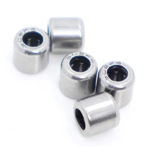 SCE24 Drawn Cup Needle Roller Bearing 3.175X6.35X6.35mm steel bearings for trucks and vans, showcasing smooth gliding design.