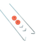 Universal Chrome Plated Battery Hold Down Kit With J Hook Bolts Washers And Nuts 10 Inch Bolt On Retaining Set