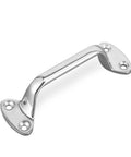 Rock Solid 6Inch Stainless Steel Bath Grab Bar Shower Safety Handles Heavy Duty Non Slip Handrails For Seniors Accessible Bathrooms Yacht Boat And Stairway Installation Durable Stainless Steel 2PCS side view of a polished stainless steel grab bar with mounting holes