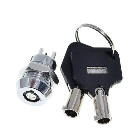 Double Side Pull Out Key Elevator Lock Switch With 2 Keys Including 12mm Nut Vending Machine Security Lockout Kit, stainless steel