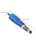 Electric Rivet Nut Setter Adapter Kit with aluminum alloy riveter head, dimensions shown for precise control in metalwork projects.